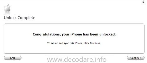 Itunes afiseaza mesajul: Congratulations your iPhone has been unlocked ! Itunes afiseaza mesajul: Congratulations your iPhone has been unlocked !